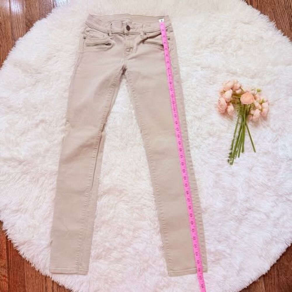 LOFT Beige Skinny Jeans Neutral Stretch Denim Size 00 - Picture 5 of 10